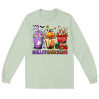 Matcha hallothanksmas coffee cups Long Sleeve Tee - texasbilliewilder