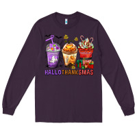 Plum hallothanksmas coffee cups Long Sleeve Tee - texasbilliewilder