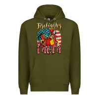 Army Green Firefighter mom Premium Hoodie - FaDigitalArtStudio