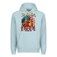 Blue Mist Firefighter mom Premium Hoodie - FaDigitalArtStudio