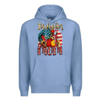 Colony Blue Firefighter mom Premium Hoodie - FaDigitalArtStudio
