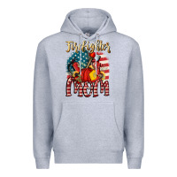 Heather Grey Firefighter mom Premium Hoodie - FaDigitalArtStudio