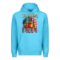 Ocean Blue Firefighter mom Premium Hoodie - FaDigitalArtStudio