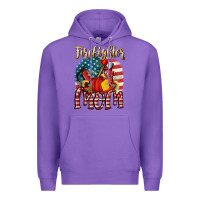 Purple Firefighter mom Premium Hoodie - FaDigitalArtStudio
