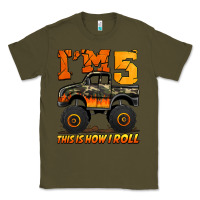 Army Green i'm five this is how i roll monster truck birthday Classic Tee - Jasminsmagicworld