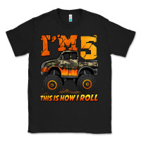 Black i'm five this is how i roll monster truck birthday Classic Tee - Jasminsmagicworld