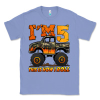 Colony Blue i'm five this is how i roll monster truck birthday Classic Tee - Jasminsmagicworld