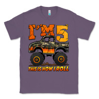Lavender i'm five this is how i roll monster truck birthday Classic Tee - Jasminsmagicworld