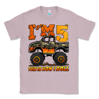 Lilac i'm five this is how i roll monster truck birthday Classic Tee - Jasminsmagicworld
