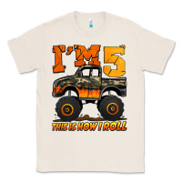 Natural i'm five this is how i roll monster truck birthday Classic Tee - Jasminsmagicworld
