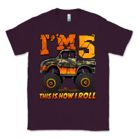 Plum i'm five this is how i roll monster truck birthday Classic Tee - Jasminsmagicworld