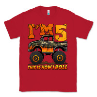 Red i'm five this is how i roll monster truck birthday Classic Tee - Jasminsmagicworld