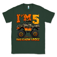 Sports Green i'm five this is how i roll monster truck birthday Classic Tee - Jasminsmagicworld
