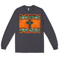 Smoke sunflowers cross aztec pattern Long Sleeve Tee - Jasminsmagicworld