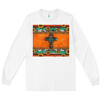 White sunflowers cross aztec pattern Long Sleeve Tee - Jasminsmagicworld