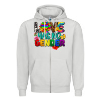 Dove Grey love has no gender pride Zipper Hoodie - FaDigitalArtStudio