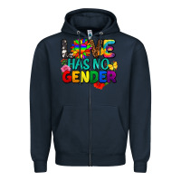 Navy love has no gender pride Zipper Hoodie - FaDigitalArtStudio