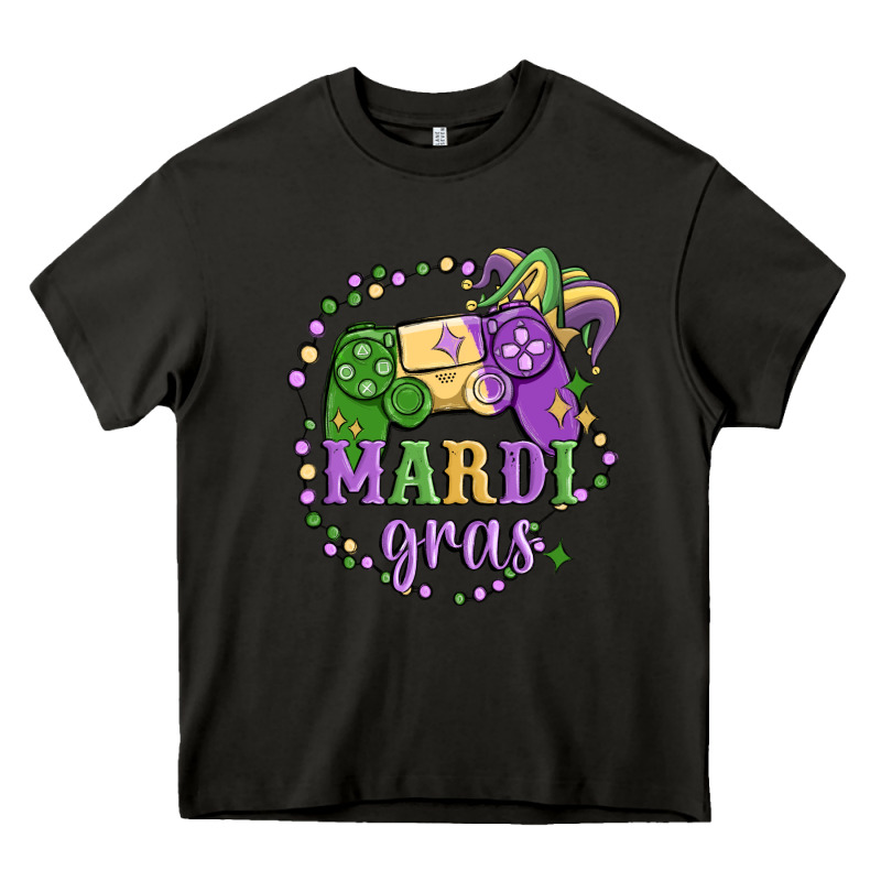 Mardi Gras Game Heavy Core Tee by MaliasSmallBusiness | Teevron