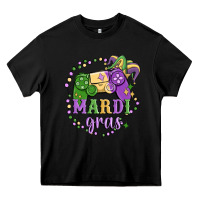 Black mardi gras game Heavy Core Tee - MaliasSmallBusiness