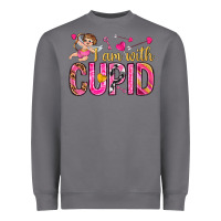Storm i am with cupid I am with Cupid Valentine's Day Heavyweight Sweatshirt - HowdyJamesFarm