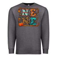 Charcoal Heather Fall Autumn Leopard Nene Premium Sweatshirt - LillyAllenDesigns