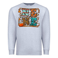 Heather Grey Fall Autumn Leopard Nene Premium Sweatshirt - LillyAllenDesigns
