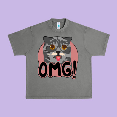 Omg Cat Urban Heavy Tee Designed By Bettercallsaul