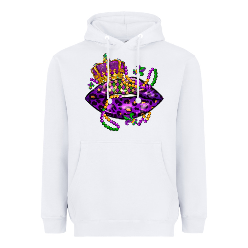 Mardi Gras Lips Heavyweight Hoodie by LillyAllenDesigns | Teevron