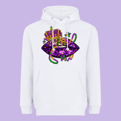 Mardi Gras Lips Heavyweight Hoodie Designed By Lillyallendesigns