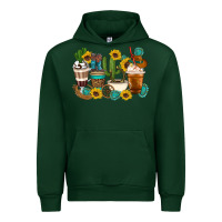 Forest Green Coffee cups Urban Hoodie - Artiststas