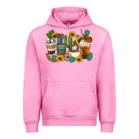 Fuchsia Pink Coffee cups Urban Hoodie - Artiststas