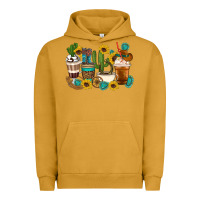 Pigment Peanut Butter Coffee cups Urban Hoodie - Artiststas