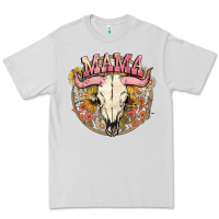 Dove Grey bullskull mama Premium Tee - NancyCooperArtShop