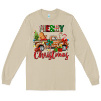 Mushroom merry christmas gingerbread truck Long Sleeve Tee - texasbilliewilder
