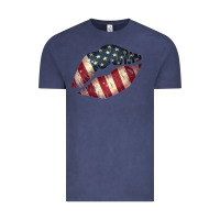 Vintage Denim Vintage American Flag Lips Vintage Tee - Bettercallsaul