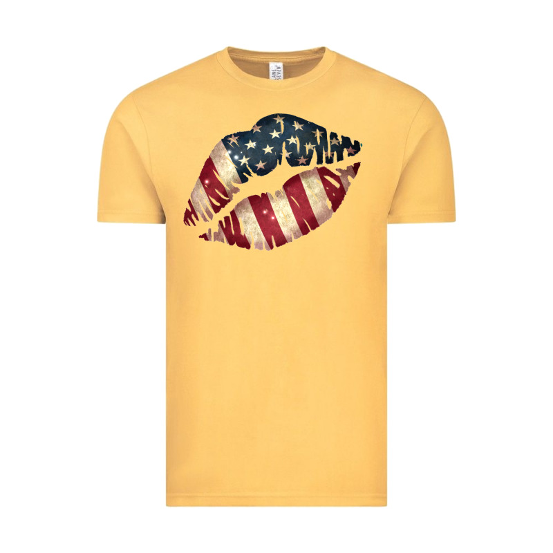 Vintage American Flag Lips Vintage Tee by Bettercallsaul | Teevron