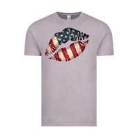 Vintage Zinc Vintage American Flag Lips Vintage Tee - Bettercallsaul