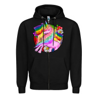 Black Pride unicorn Zipper Hoodie - FaDigitalArtStudio