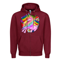 Burgundy Pride unicorn Zipper Hoodie - FaDigitalArtStudio