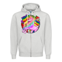 Dove Grey Pride unicorn Zipper Hoodie - FaDigitalArtStudio