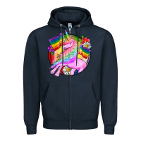Navy Pride unicorn Zipper Hoodie - FaDigitalArtStudio