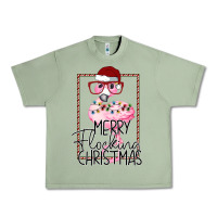 Oil Green Merry Flock Christmas Flamingo Christmas Urban Heavy Tee - Bettercallsaul