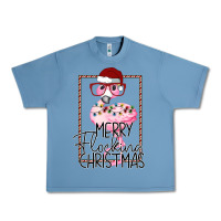 Pebble Blue Merry Flock Christmas Flamingo Christmas Urban Heavy Tee - Bettercallsaul