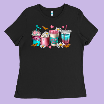 Mom Fuel Coffee Cups Ladies Tee Designed By Nancycooperartshop