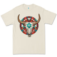 Bone turquoise aztec bullskull Premium Tee - JahusDesignShop