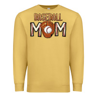 Antique Gold Baseball Mom Premium Sweatshirt - CowhideDigitalArt