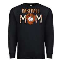 Black Baseball Mom Premium Sweatshirt - CowhideDigitalArt