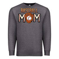 Charcoal Heather Baseball Mom Premium Sweatshirt - CowhideDigitalArt