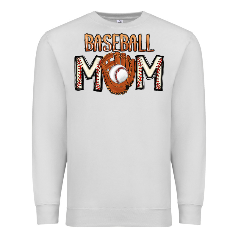 Baseball Mom Premium Sweatshirt by CowhideDigitalArt | Teevron