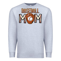 Heather Grey Baseball Mom Premium Sweatshirt - CowhideDigitalArt